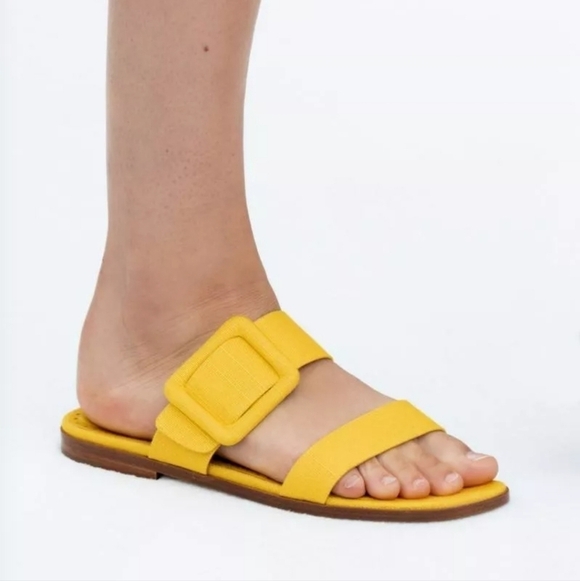 New Manolo Blahnik Tituba Buckle Dual Band Fabric Linen Sandals 7 US/37 IT - Picture 2 of 10